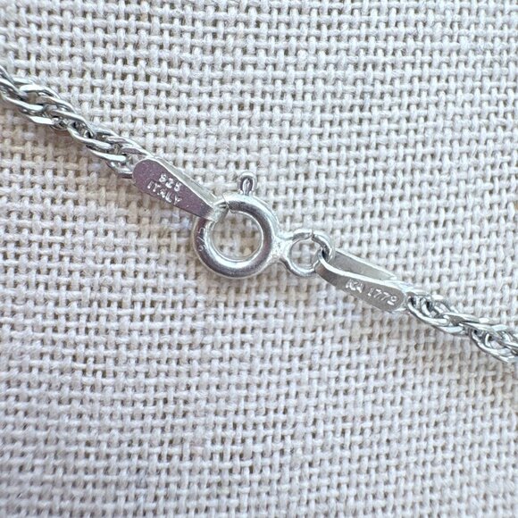 VTG Sterling Silver 925 Multi-Gemstone Elephant Pendant Necklace Size 24" Length - Picture 8 of 13